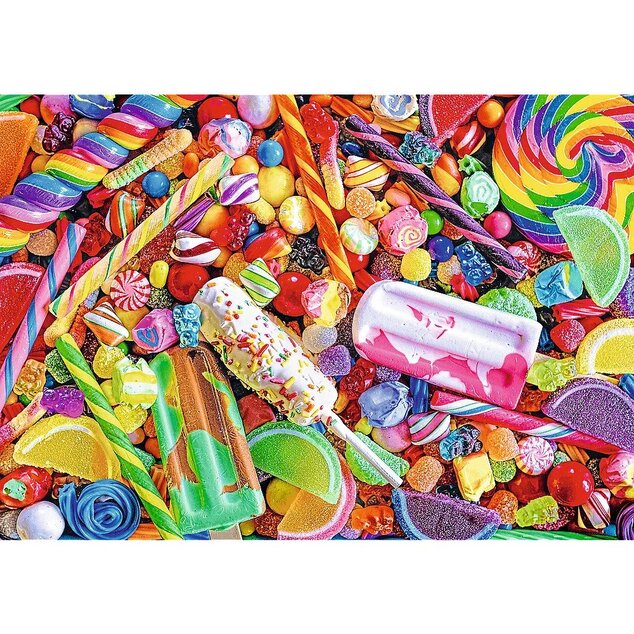 Trefl Prime Puzzle 1000 UFT - Farbspritzer: Eis am Stiel und Bonbons