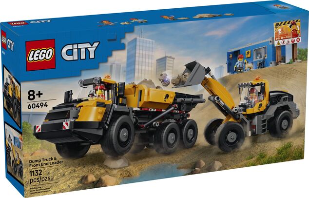 LEGO® City 60494 Vyklápací nákladiak a čelný nakladač