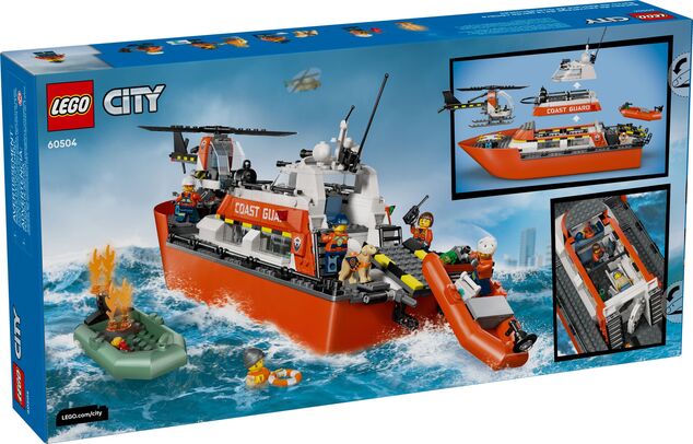 LEGO® City 60504 Záchranný čln pobrežnej hliadky a vrtuľník