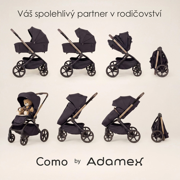 ADAMEX Kočík kombinovaný Como Satin Carbon