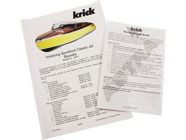 Krick Classic Jet športový čln kit