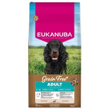 EUKANUBA Grain Free Adult minden fajta számára, szarvashúsban gazdag 12 kg