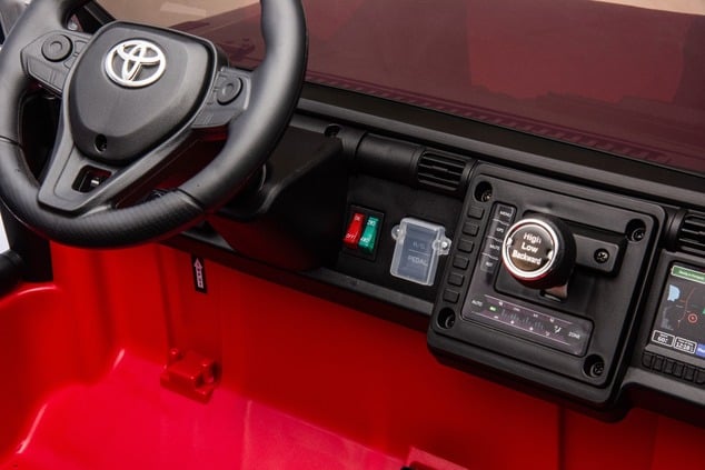 Elektrické autíčko Toyota FJ Cruiser XXL s pohonom 4x4, licencované (Dvojmiestne), červené