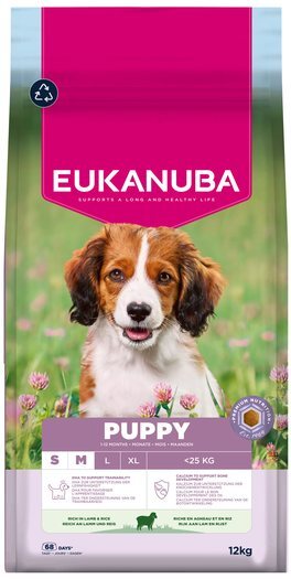 Krmivo EUKANUBA Puppy Small &amp; Medium rich in lamb 12 kg