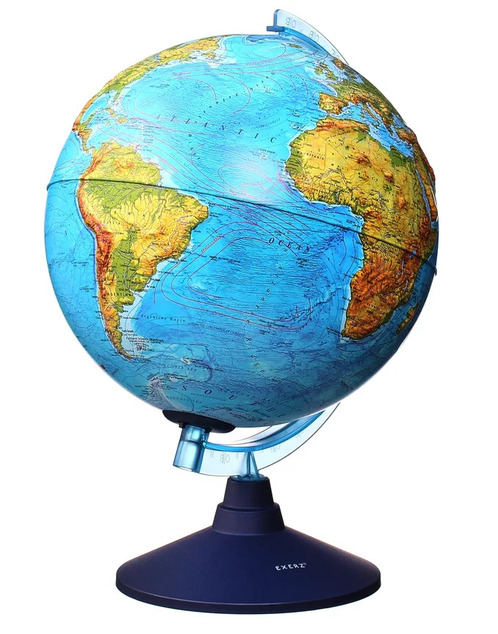 Cablul RELIEF de 25 cm al lui Alaysky - Free Globe Physical / Political cu Led EN