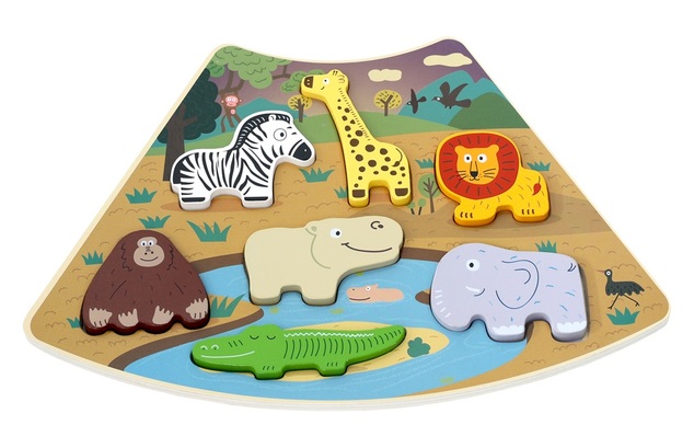 2Kids Toys Fa puzzle Kör összekapcsolható 6 az 1-ben