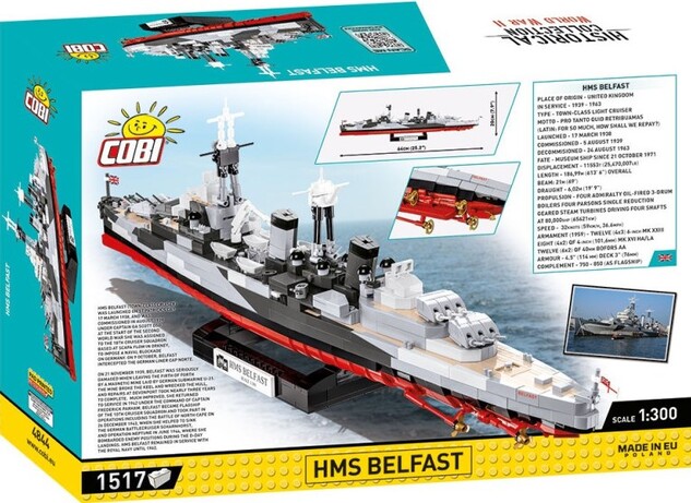 Cobi 4844 II WW HMS Belfast IWM, 1:300, 1515 k