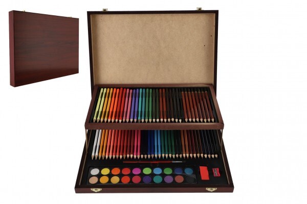 Sada na maľovanie - Art box kreatívna sada 91ks v drevenom kufríku