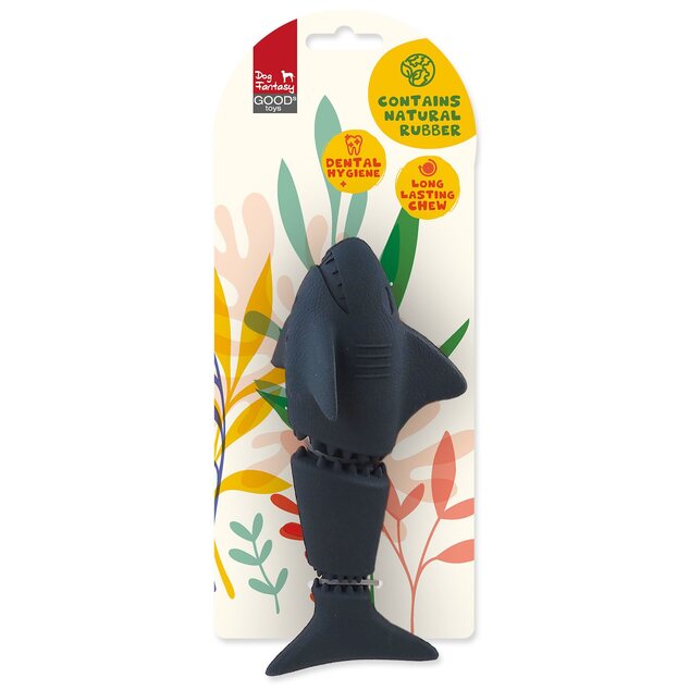 Spielzeug Dog Fantasy Sea Natural Toy Hai Gummi blau 18,5cm