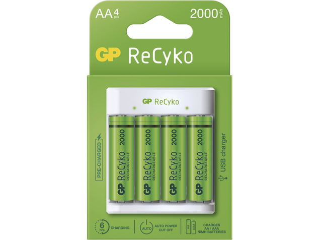GP USB nabíjačka Eco E441 + 4AA GP ReCyko 2100