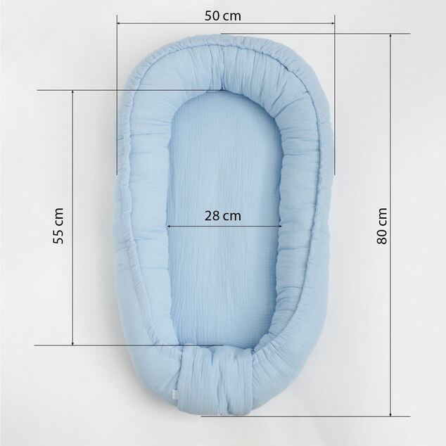 Mušelínové hniezdočko pre bábätko New Baby biela
