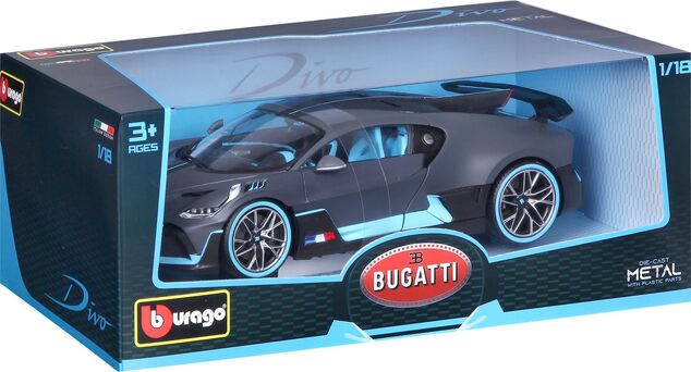 Bburago 1:18 TOP Bugatti Divo Grey