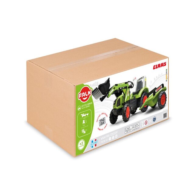 Falk Šliapací traktor 1040AM Clas Arion 430 s nakladačom a vlečkou