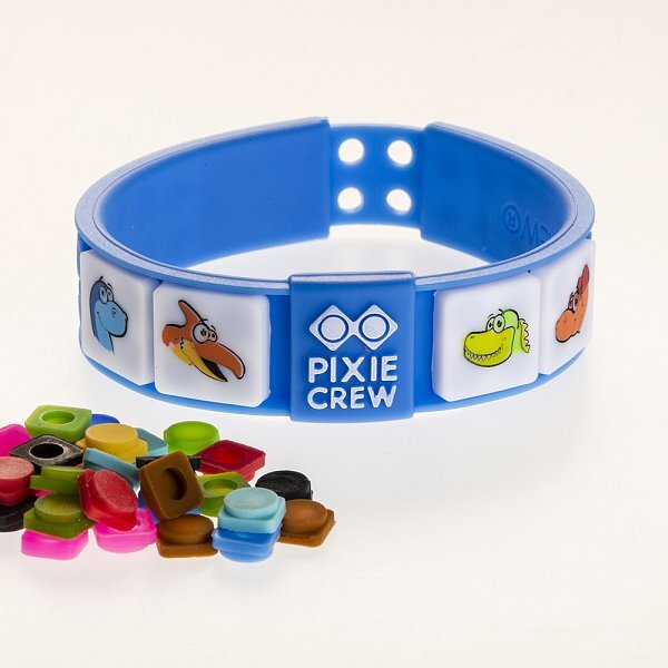 PIXIE CREW Kreatívny DINO náramok modrý