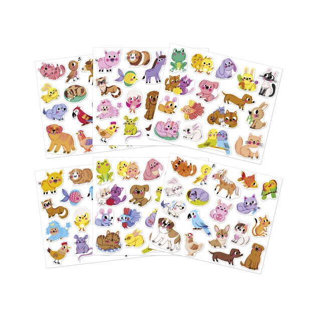 Janod Stickers Samolepky Domáce zvieratá 100 ks od 18 mesiacov