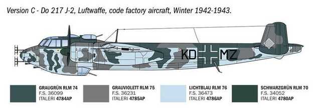 Maquette Avion 91266 - Dornier Do 217 J1/J2 Nachtjäger (1:72)