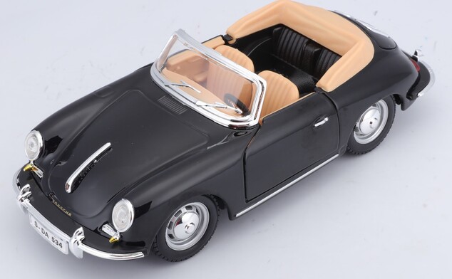 Bburago 1:24 Porsche 356 B Cabriolet Schwarz