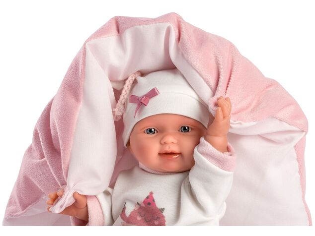 Llorens 26312 NEW BORN HOLČIČKA - realistická bábika bábätko s celovinylovým telom - 26 cm