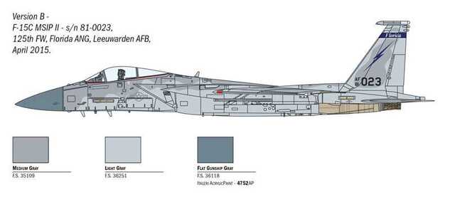 Model Kit letadlo 1415 - F-15C Eagle (1:72)