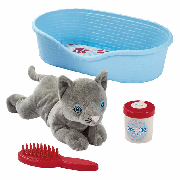 Ecoiffier Katzenkorb mit Plüschkatze - mit Zubehör
