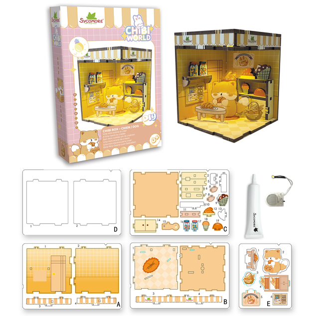 Sycomore Chibi mundo – Mini caja con perro