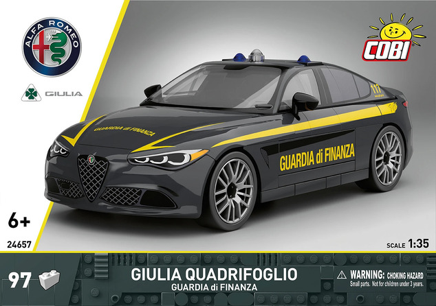Cobi 24657 Alfa Romeo Giulia Quadrifoglio Guarda di Finanza, 1:35, 97 k
