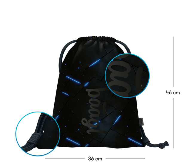 BAAGL SET 3 Cubic Flash: Rucksack, Federmäppchen, Beutel GRS