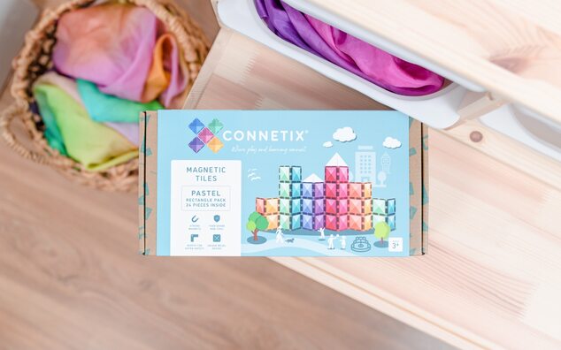 CONNETIX® Pastel Rectangle Pack magnetická stavebnica 24 ks
