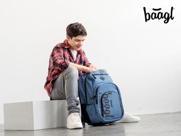 BAAGL SADA 3 Coolmate Ocean Blue: Rucksack, Waschbeutel, Tasche