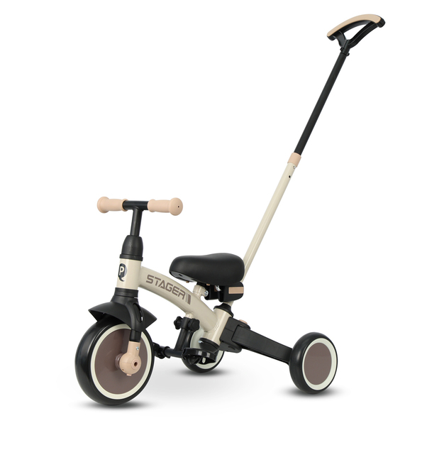 QPLAY Triciclo Stager 3 in 1 Marrone, 2-6 anni