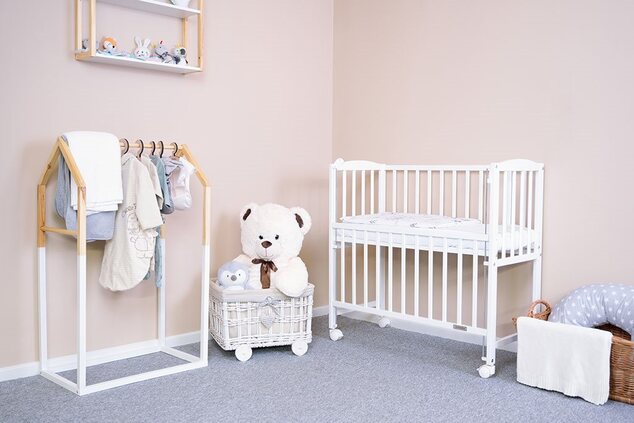 Gyermek kikötői kiságy New Baby MATEO 90x40 cm fehér