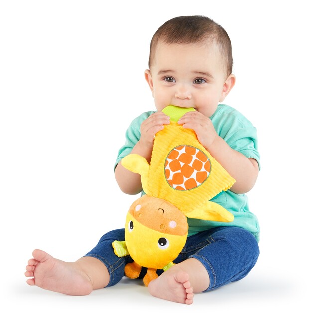 Hračka - hryzačka Snuggle&amp;Teethe žirafa 0m+