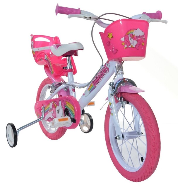 DINO Bikes - Bicicleta infantil 14" 144 RUN Unicornio 2019