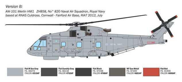 Model Kit vrtulník 1486 - AW-101 Merlin HM.1 (1:72)