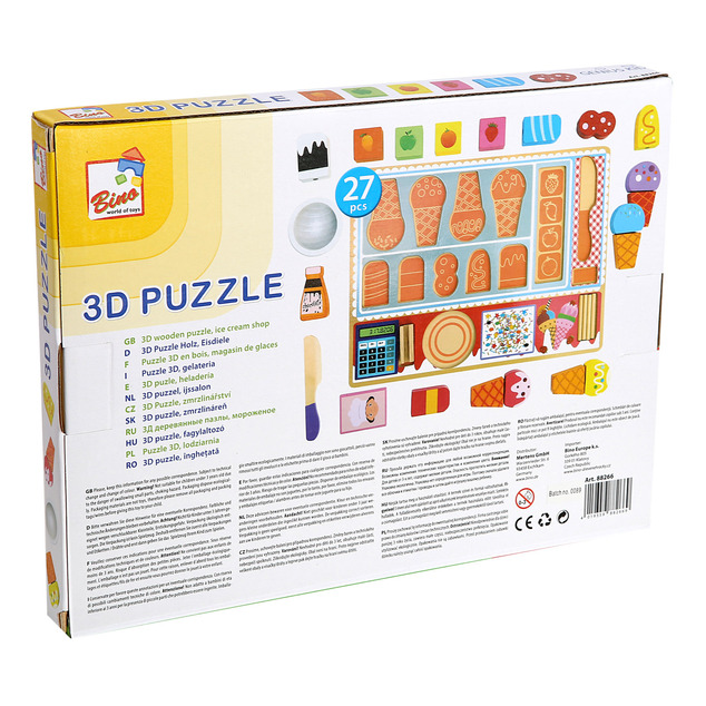 Bino 3D Puzzle, zmrzlinárstvo