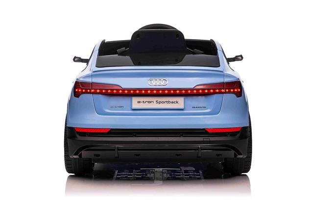Elektrické autíčko Audi E-tron Sportback 12V, modré, široké jednomiestne sedadlo