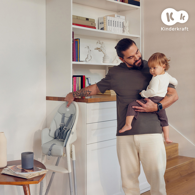 KINDERKRAFT Столче за хранене Dinnly 2в1 Бежово