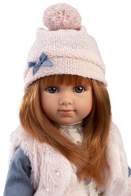 Llorens 53555 NICOLE - realistická bábika s mäkkým látkovým telom - 35 cm
