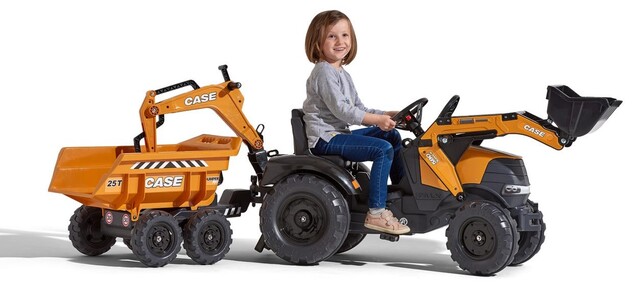 Falk Šliapací traktor 997W Case CE 580 Super N oranžový