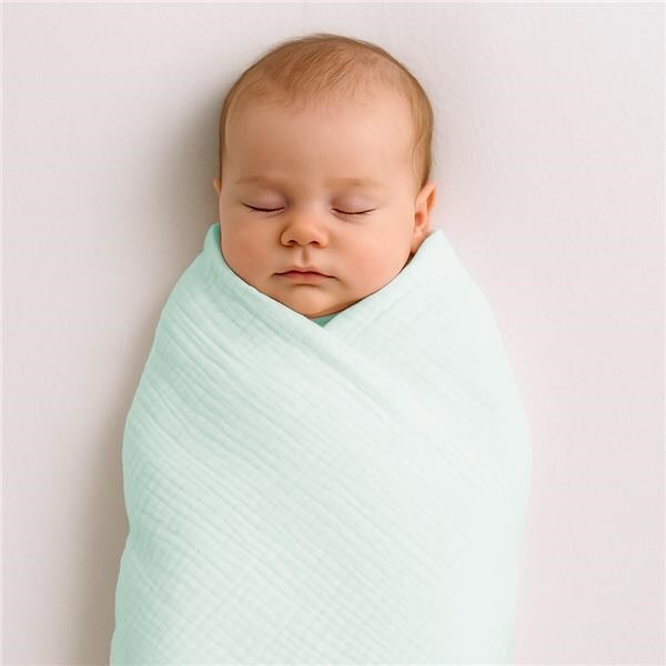 Musselin-Babydecke New Baby 70x100 cm Mint