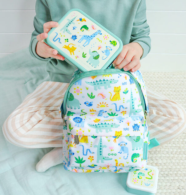 A Little Lovely Company – boîte à déjeuner en acier inoxydable avec couvercle en plastique – jungle