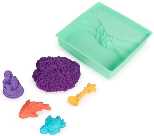 Kinetic sand scatola di sabbia liquida con tappetino viola