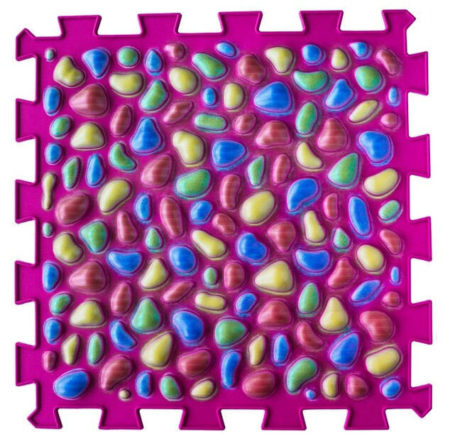 Ortek Masážna ortopedická podložka Puzzle "Mix" 9 prvkov Ružová