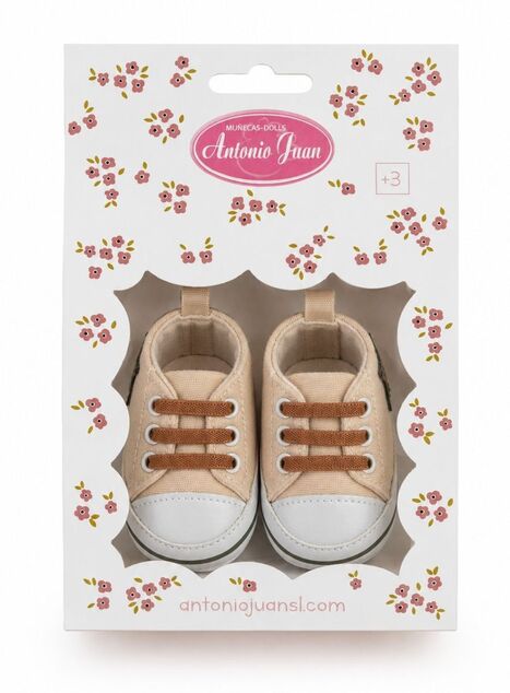 Antonio Juan 92004–14 Scarpe per bambola – sneakers beige con stellina