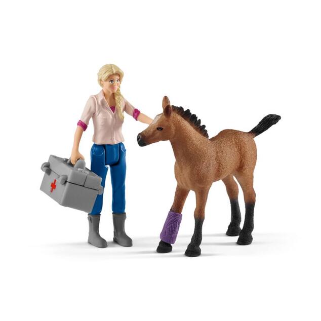 Schleich Návšteva lekára u kobyly a žriebätka