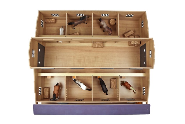 Kids Globe Farming Stall mit Boxen 7 Stück und Weiden aus Holz 1:32 in Schachtel