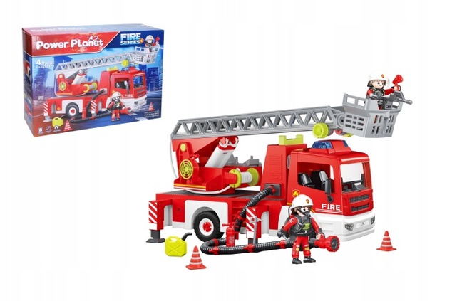 Camión de bomberos con escalera set de construcción 40cm