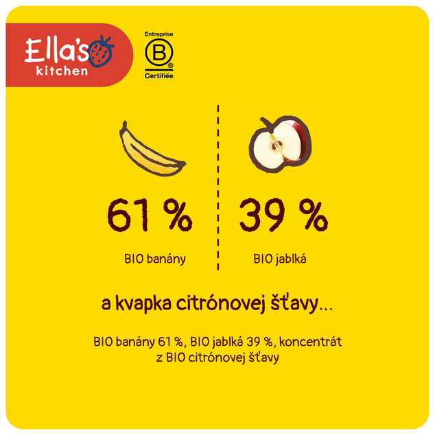 Ella's Kitchen BIO Jablko a banán (120 g)
