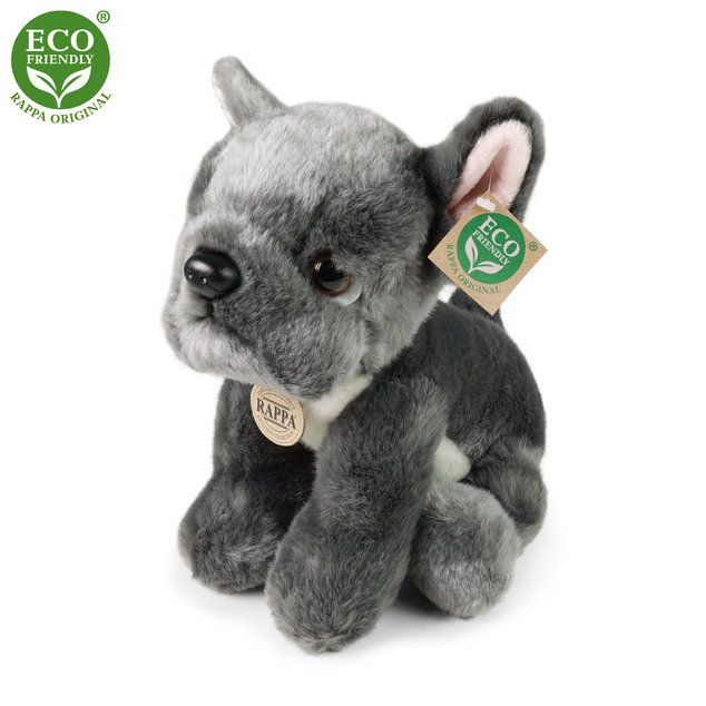 Plyšový pes francúzsky buldoček sediaci 30 cm ECO-FRIENDLY