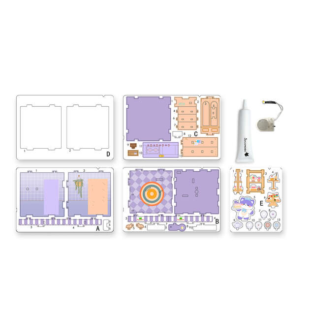 Sycomore Chibi mundo - Mini caja con gato